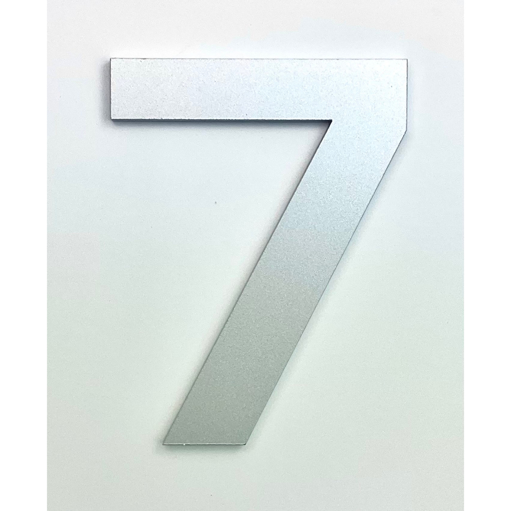 No.7 ( Number Seven ) Silver Large House Or Unit Numbering ป้ายอะคริลิคสําหรับ HBD, Condo , Office
