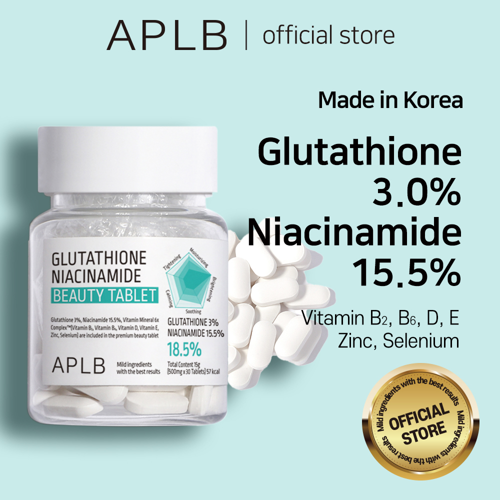 APLB Glutathione Niacinamide Beauty Tablet กลูต้าไธโอน ไนอาซินาไมด์ บิวตี้ แท็บเล็ต 30 เม็ด | ผิวสวยกระจ่างใสจากภายใน