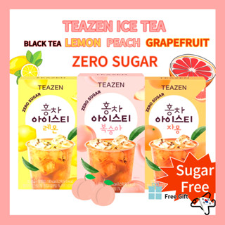 Teazen ICE TEA BLACK TEA ZERO SUGAR LEMON PEACH เกรปฟรุต ชาดํา/Korean Iced Tea