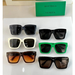 【Shang Family】bottega Veneta 2023 ใหม่ แว่นตากันแดด กรอบใหญ่ โลโก้สเตอริโอ รุ่น BV1198