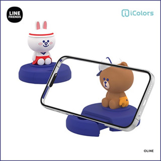 Line Friends ขาตั้งโทรศัพท์มือถือ สีน้ําตาลน่ารัก สําหรับตกแต่งภายในโต๊ะ เล่นกีฬา