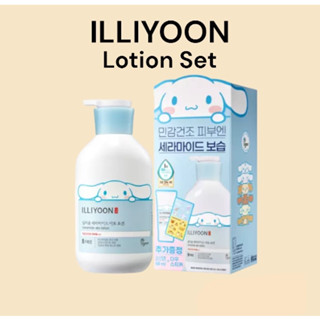 [ILLIYOON] ชุดโลชั่น Cinnamoroll EDITION Ceramide Ato (600 มล. + 68 มล.) + สติกเกอร์