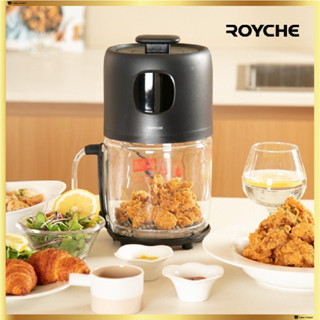 Royche หม้อทอดไร้น้ํามัน ปุ่มสัมผัสอัจฉริยะ แบบใส 2 ลิตร