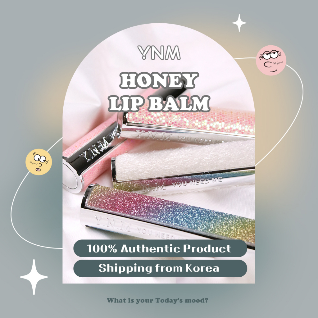 [YNM] Honey Lip Balm 3g ลิปบาล์มน้ําผึ้ง | Rainbow HONEY LIP BALM จากเกาหลี เครื่องสําอางเกาหลี ธรรมชาติ
