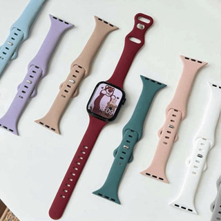 สายนาฬิกาข้อมือ ซิลิโคนนิ่ม แบบบางพิเศษ ลายผีเสื้อ สําหรับ watch Strap Series 8 7 6 5 4 3 2 1 SE SE2 Ultra Strap ขนาด 41 มม. 45 มม. 38 40 มม. 42 44 มม. 49 มม.