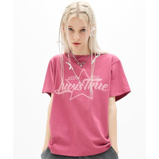 [LUV Is TRUE] เสื้อยืด ลายโลโก้ DN STAR (สีชมพู)