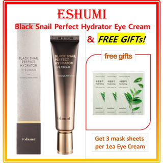 Eshumi Black Snail Perfect Hydrator อายครีม บํารุงรอบดวงตา (ฟรีของแถม)★ Innisfree Energy Mask X 3EA)