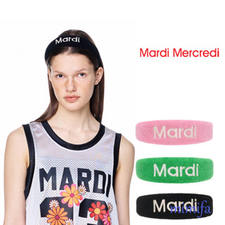 Mardi MERCREDI ยางรัดผม โลโก้ EMBELLISHMENT TERRY