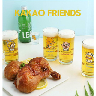 Kakao friends แก้วเบียร์ เหล้า โซจู บอมบ์ สไตล์เกาหลี 255 มล. x 4P (Ryan, Tube, Apeach, Muzi)