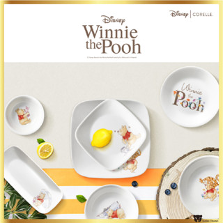 Corelle Winnie the Pooh จาน ชาม ทรงกลม ทรงสี่เหลี่ยม