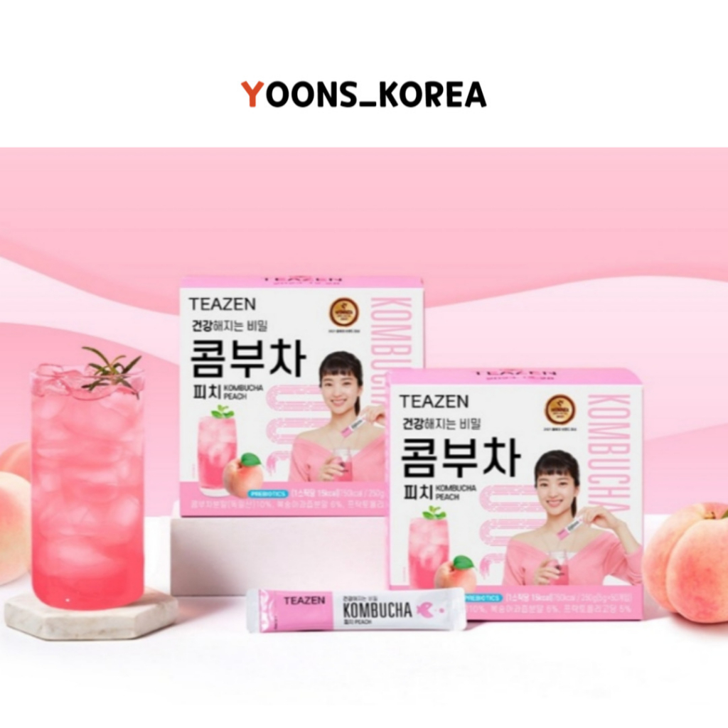 [TEAZEN] Kombucha Peach 10 / 30 / 50 ซอง (BTS Loves)_จากเกาหลี