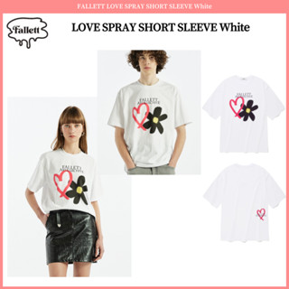 Fallett LOVE SPRAY เสื้อแขนสั้น สีขาว