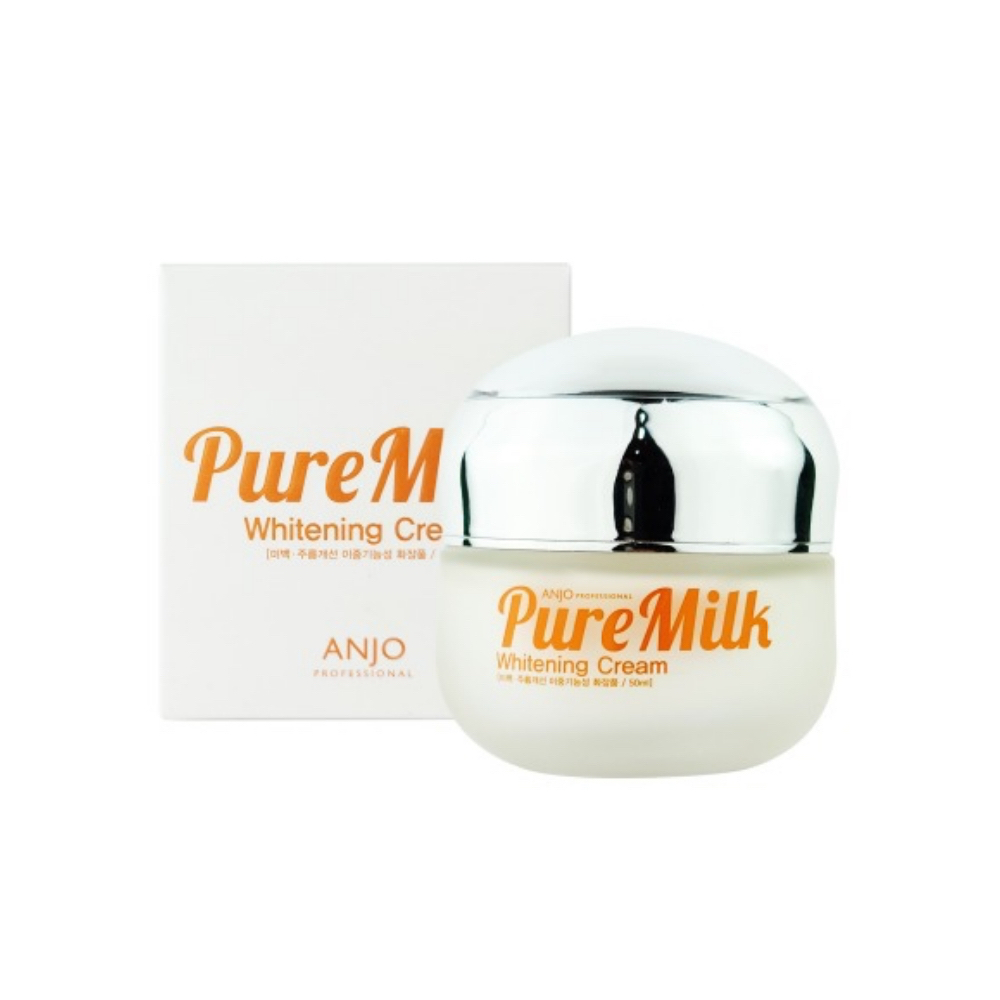sujikorea anjo pure milk whitening cream เพียว มิลค์ ไวท์เทนนิ่ง ครีม 50ml