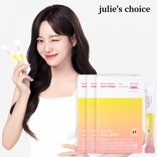 Julies Choice ทางเลือกของจูลี่ เดอร์มาบิวตี้สโนว์ คอลลาเจน 4g*30 ซอง/กล่อง Hyaluronic acid, มะเขือเทศขาว, อิลาสติน, ไบโอติน / จากโซล, เกาหลี