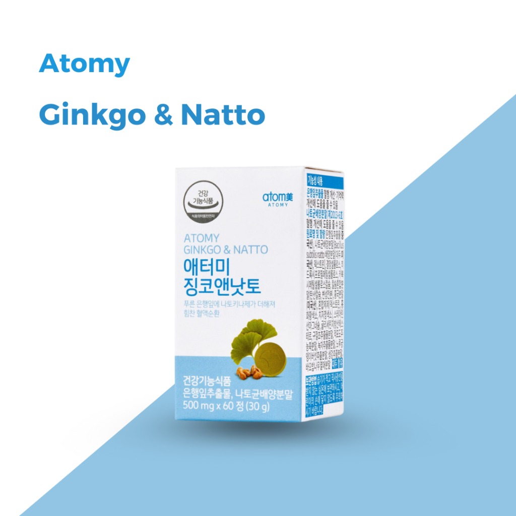 Atomy Ginkgo &amp; Natto 30 กรัม x 60 เม็ด
