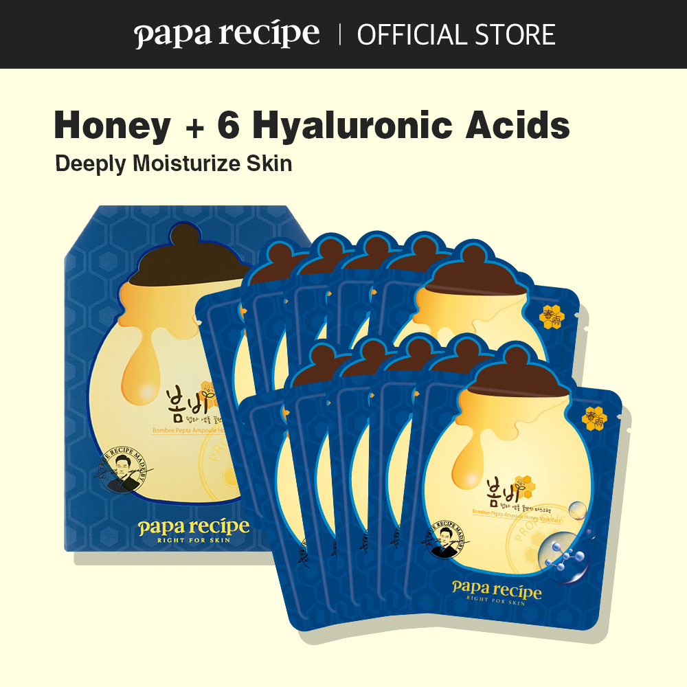 papa recipe Bombee Pepta Ampoule Honey Mask Pack (25g * 10sheets)