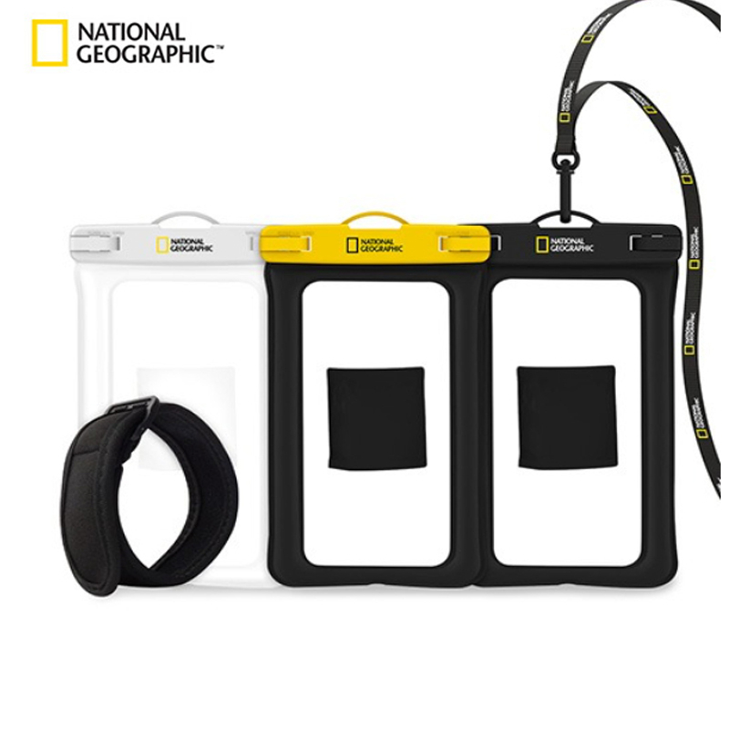 National Geographic Quadruple Lock IPX8 เคสโทรศัพท์กันน้ําขนาดพิเศษ DX สายคล้องคอปลอกแขน