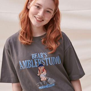 [Ambler] - เสื้อยืด UNISEX Over fit 2023 S/S Collection (HIKING BEAR - AS1011)