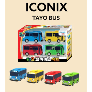 [ICONIX] Tayo ชุดของเล่นรถบัส ขนาดเล็ก 4 ชิ้น