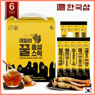 Daily Korean Honey Red Ginseng Stick 10g x 20ea โสมแดงน้ำผึ้งเกาหลี โสมแดง เกาหลี 6 ปี