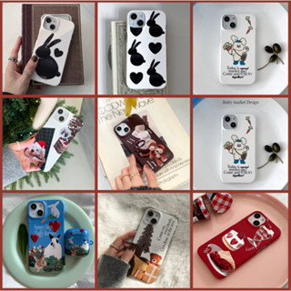 🇰🇷【 3 】เคสโทรศัพท์มือถือ แบบแข็ง ลายตัวอักษรสัตว์น่ารัก สไตล์เกาหลี สําหรับ iPhone Galaxy Samsung Unique 14 13 12 11 pro max mini