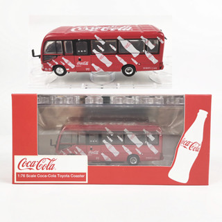 Hong Kong Tiny Coca-Cola Toyota Coaster 19 Seats Bus 1/76 Diecast Model 008540