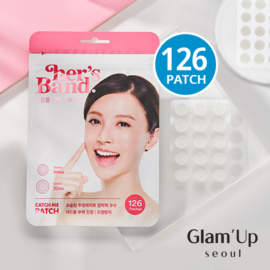 🇰🇷 [Catch me Patch] (126 ชิ้น) Hers Band Pimple Acne Stickers Hydrocolloid Nico Medical Made in Korea
