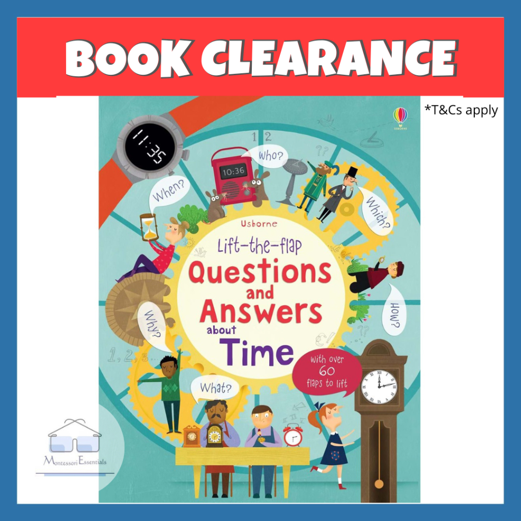 หนังสือคําถามและคําตอบ Usborne 3D Lift-the-Flap - About Time [หนังสือเพื่อการศึกษาสําหรับเด็ก]