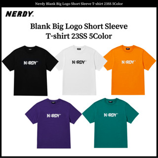 เสื้อยืดแขนสั้น พิมพ์ลายโลโก้ Nerdy Blank Big Logo 23SS 5 สี