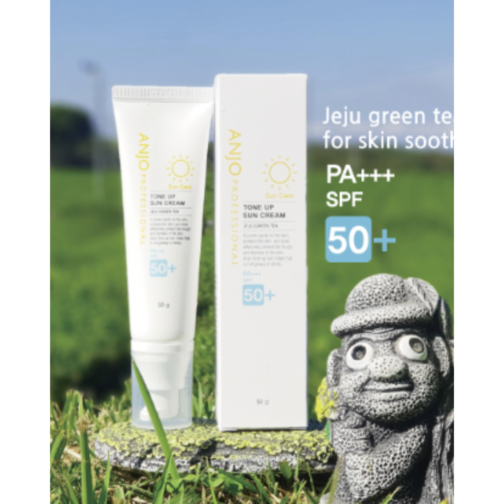 Anjo ครีมกันแดด SPF50+ PA+++ ไวท์เทนนิ่ง 50 มล. เครื่องสําอาง สไตล์เกาหลี