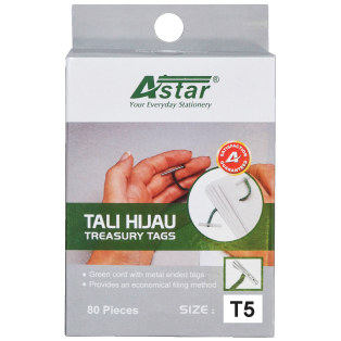 Astar Treasury Tags T5 / T7 ลูกไม้แฟ้มสีเขียว (100s)