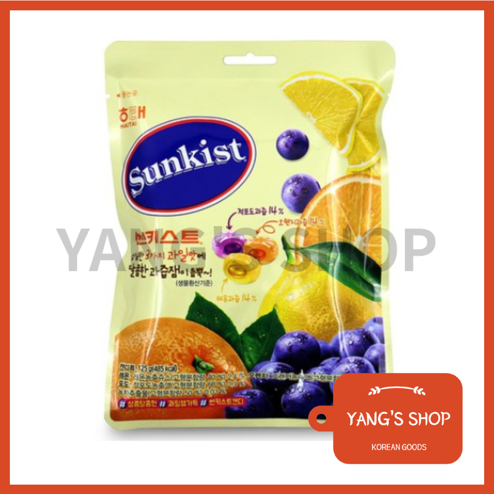 [Haitai] Sunkist candy ลูกอมผลไม้ / ขนมเกาหลี / ขนมหวาน 125 กรัม