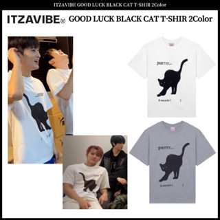 Itzavibe GOOD LUCK BLACK CAT T-SHIR เสื้อยืด 2 สี