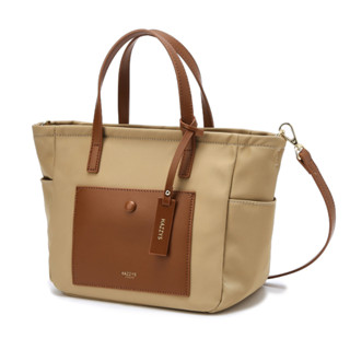 Hazzys Light it Bag Beige Simple Pocket Nylon Top Zip Tote Cross Shoulder Bag S / from Seoul, Korea