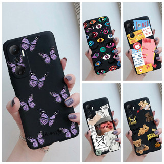 เคสโทรศัพท์มือถือ ผิวด้าน กันกระแทก พิมพ์ลาย สีดํา หลากสี สําหรับ Infinix Hot 20 X6826 X6826B X6826C Hot20