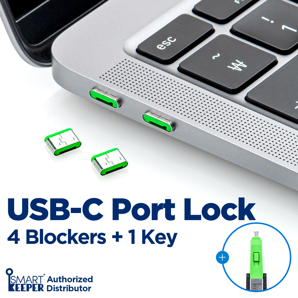 ตัวล็อคพอร์ต USB-C 4 (ตัวบล็อก USB-C เพื่อความปลอดภัยของข้อมูล + 1 คีย์)