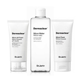 [Dr.Jart+] Derma Clear Cleansers: โฟมไมโครแอซิด 120 มล., ไมโครโฟม 120 มล., ไมโครวอเตอร์ 250 มล. +150 มล.