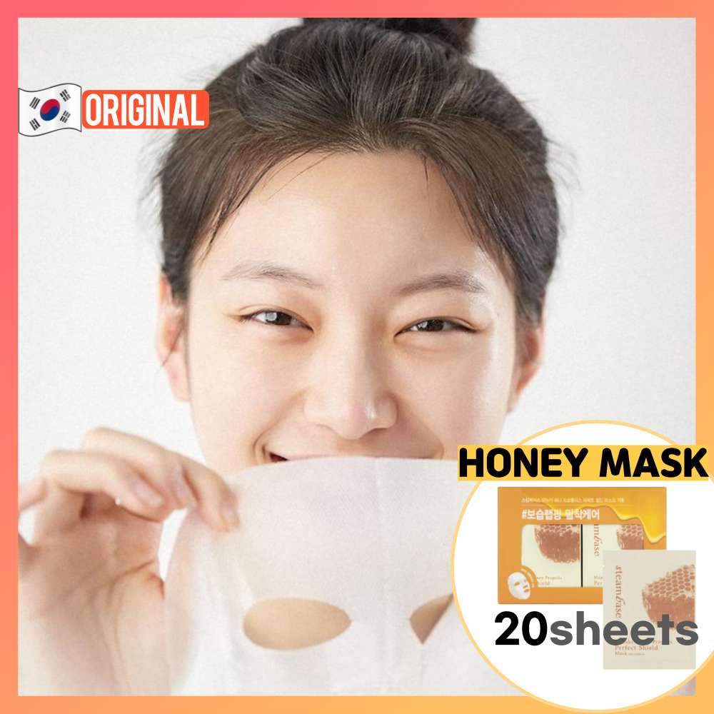 [Steambase] Manuka Honey Propolis Perfect Shield มาส์กหน้า ระบายความร้อน (20 แผ่น) - จากเกาหลี บรรเทาอาการปวดเมื่อย สุขภาพดี กระจ่างใส