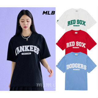 [MLB Korea] เสื้อยืดลําลอง แขนสั้น พิมพ์ลายโลโก้ Varsity 2023