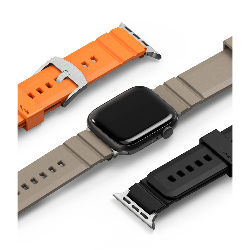 Ringke Rubber One Bold สําหรับ Apple Watch 49mm 46mm 45mm 44mm TPU Stainless Steel Smartwatch Band