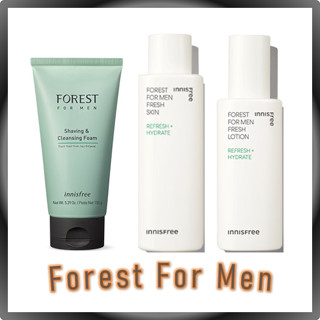 Innisfree Forest Forest Forest For Men Set (โฟมโกนหนวด, โลชั่นสด, ผิวสดชื่น)