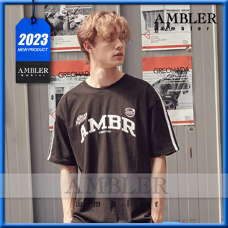 ★ แก้วน้ํา ★ เสื้อยืดแขนสั้น คอกลม ลาย SPORTY AMBR สไตล์เกาหลี 2023SS AS1029