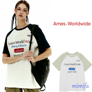 เสื้อยืด พิมพ์ลายโลโก้ Ames Worldwide CLASSIC RAGLAN