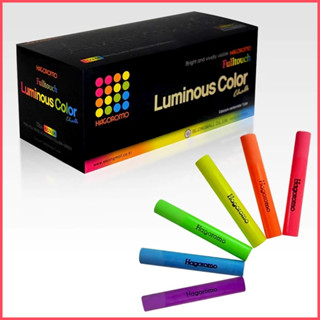 HAGOROMO Luminous 6color Chalk 72pcs, ชิ้น เคลือบอย่างดี ไร้ฝุ่น คุณภาพดี ผลิตในเกาหลี