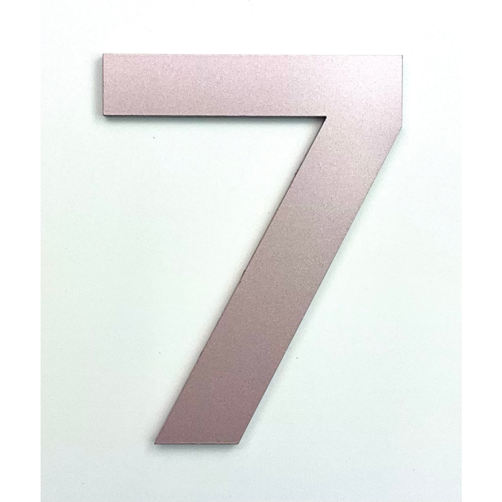 No.7 ( Number Seven ) Rose Gold บ้านใหญ่หรือจํานวนหน่วยป้ายอะคริลิคสําหรับ HBD,คอนโด,สํานักงาน