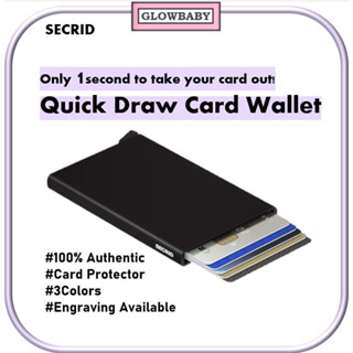 [Secrid] กระเป๋าสตางค์ อลูมิเนียม แบบบาง ป้องกันบัตร 3 สี
