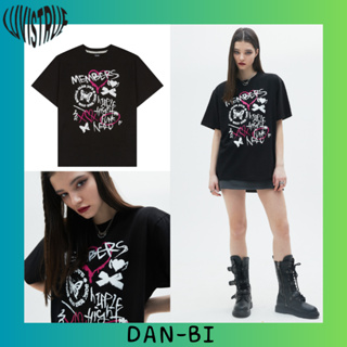 [LUVISTRUE] Cl PUNK TEE (สีดํา) เสื้อยืด ฟรีไซซ์ ลายผีเสื้อ หัวใจ ผลิตภัณฑ์เกาหลี 100%