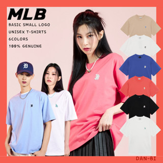 [MLB] Basic SMALL LOGO UNISEX T-SHIRTS 6COLORS / DAILY TRAINING SHORT SLEEVES ของแท้ 100%