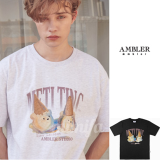 Ambler เสื้อยืดแขนสั้น โอเวอร์ไซซ์ ลายไอศกรีม