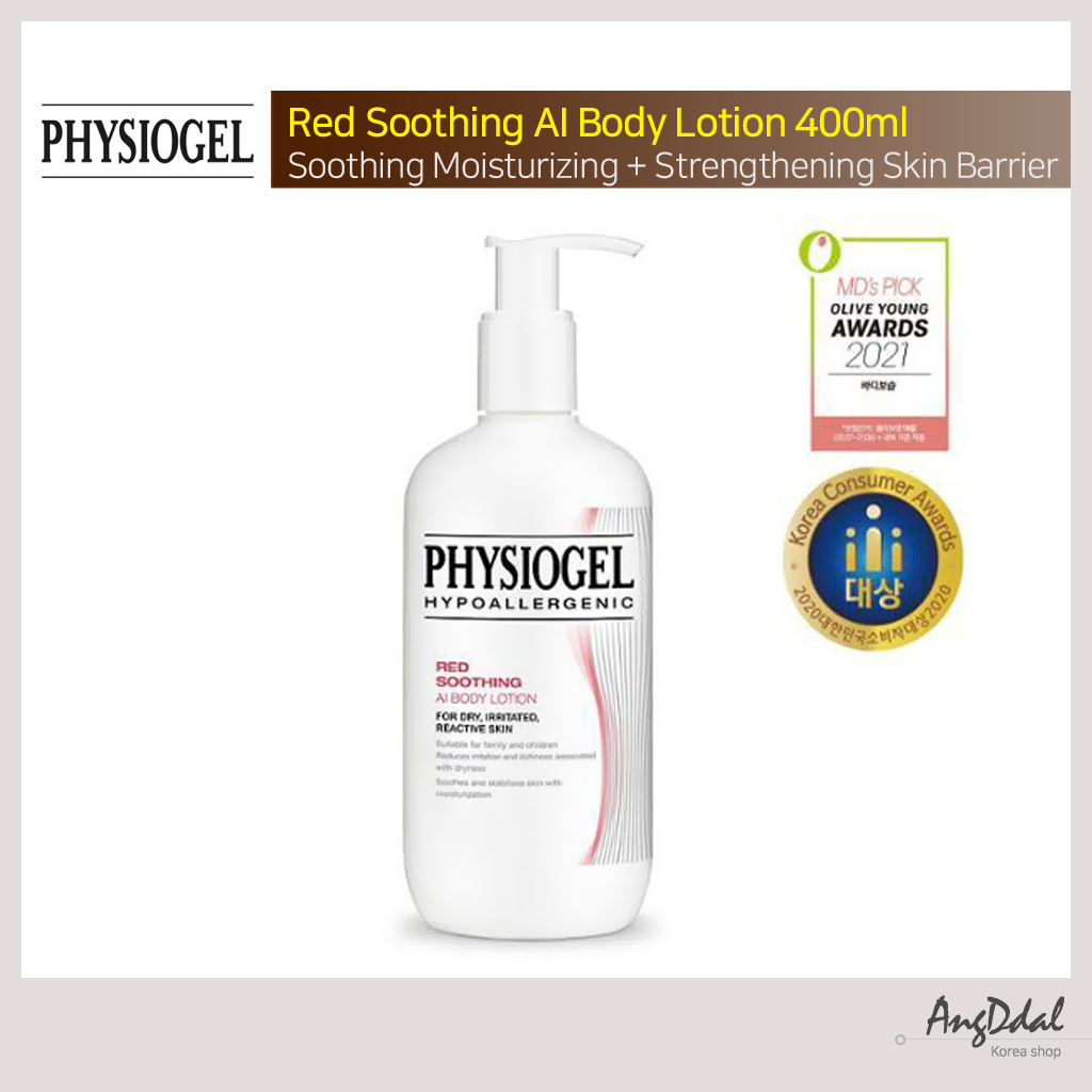 Physiogel Red Soothing AI Body Lotion 400ml / Soothing Moisture + Body Lotion มาตรฐานเพื่อเสริมสร้าง